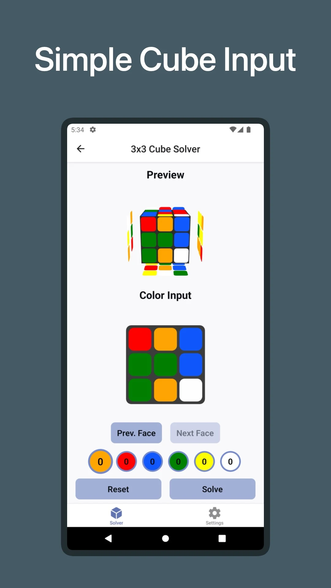 Rubix Cube Solver 2x2 3x3 screenshot