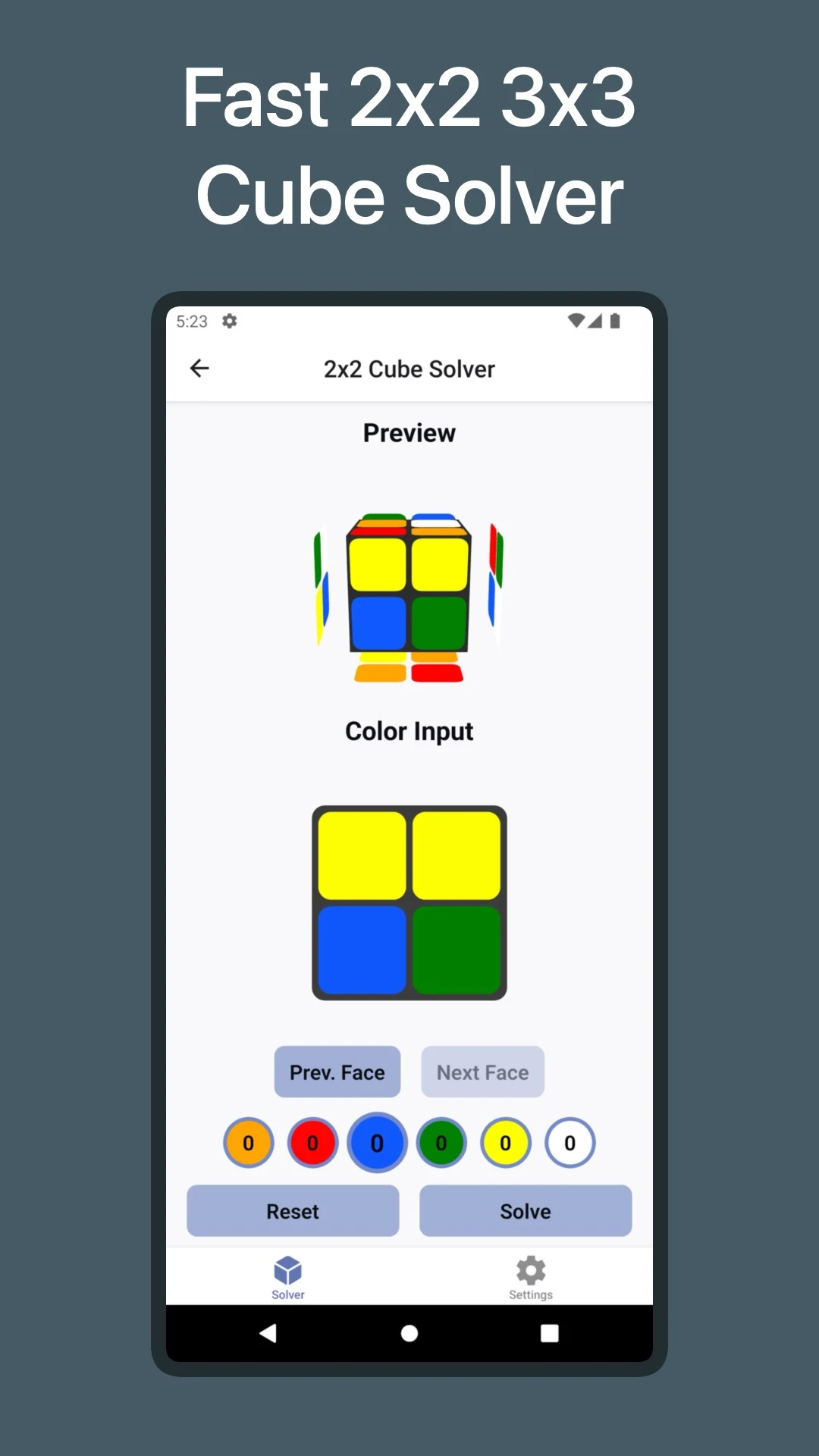 Rubix Cube Solver 2x2 3x3 screenshot
