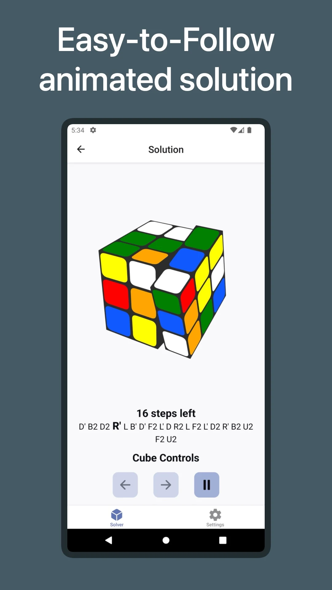 Rubix Cube Solver 2x2 3x3 screenshot